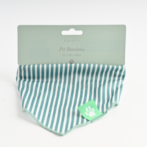 Pet Bandana - GREEN STRIPE